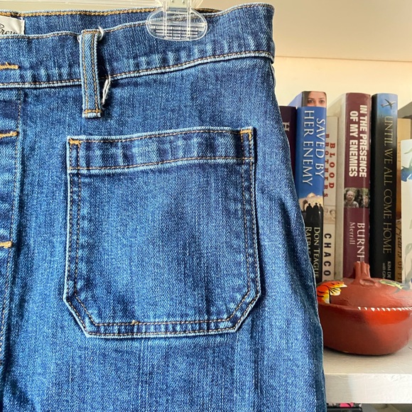 J. Crew | Denim Button Front Medium Wash Skirt - Picture 6 of 11